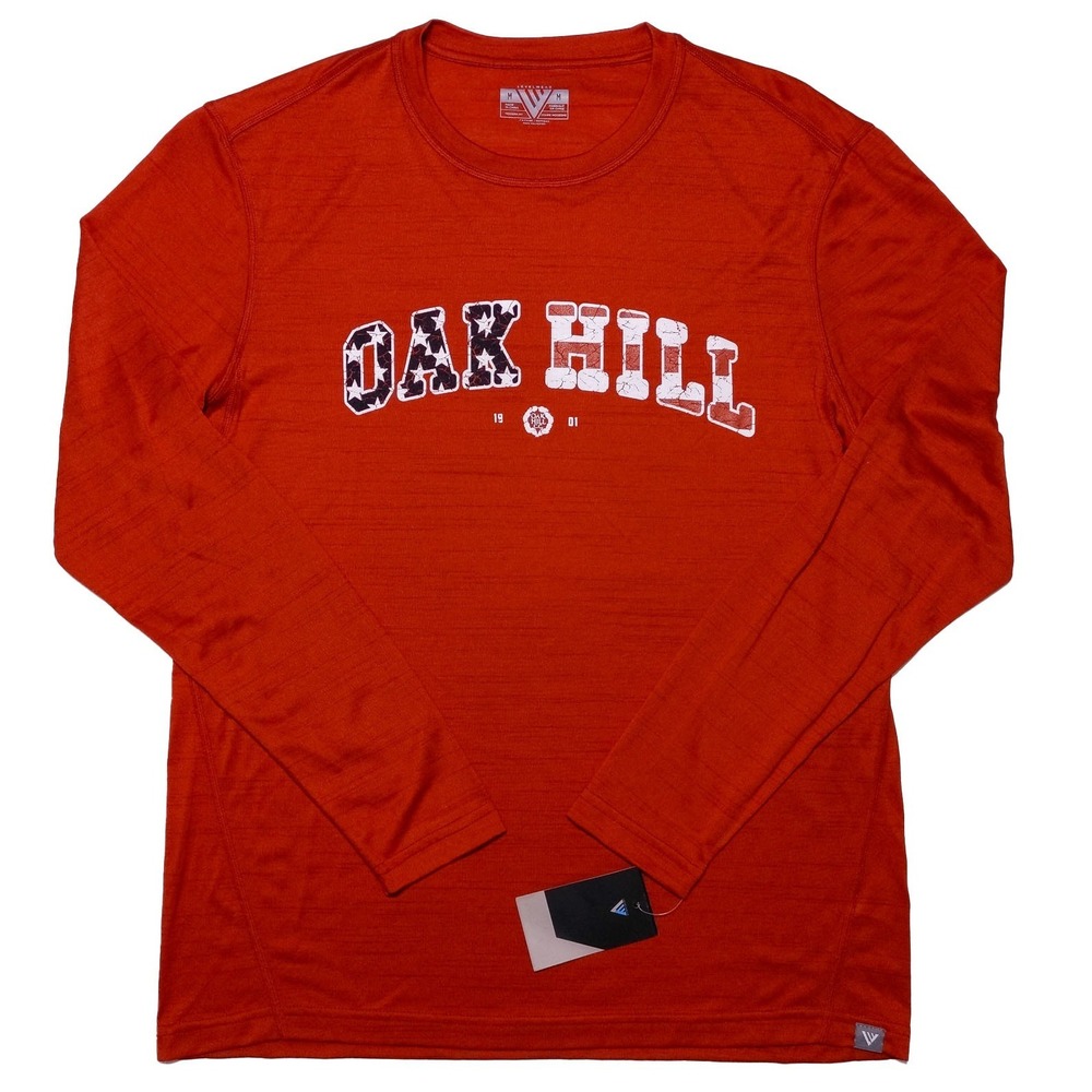 LEVELWEAR Oak Hill CC Golf‎ Long Sleeve Shirt Red Medium M ~ New